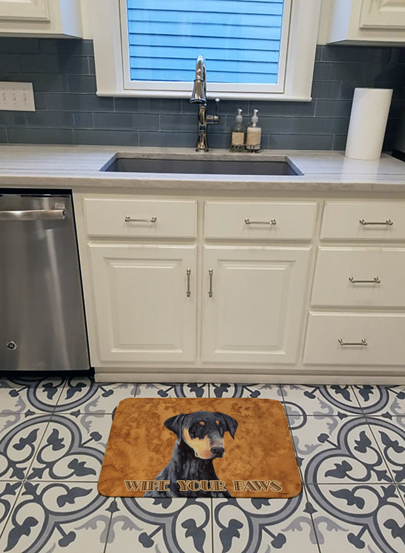 Doberman Wipe your Paws Machine Washable Memory Foam Mat SC9126RUG