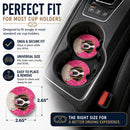 Pink Saint Bernard Set of 2 Cup Holder Car Coasters Absorbent Round Sandstone Coasters Gifts for Men or Women, 2.5, Multicolor