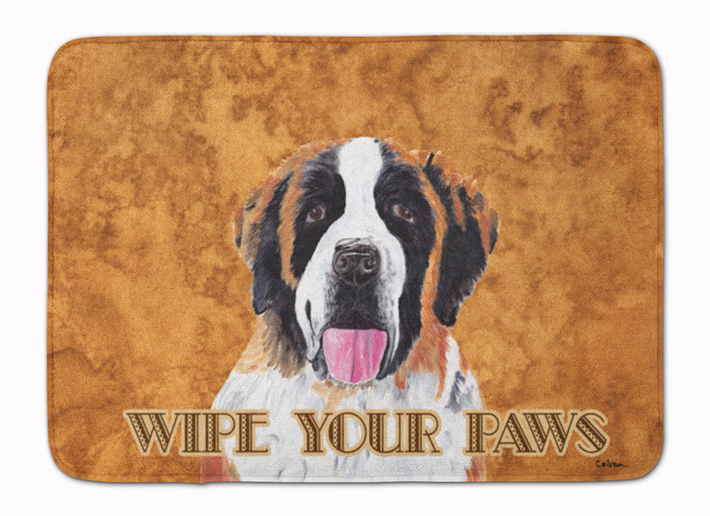 Saint Bernard Wipe your Paws Machine Washable Memory Foam Mat SC9129RUG