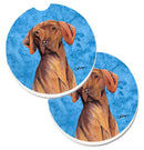 Blue Vizsla Car Coasters – Set of 2 - Absorbent Stone with Fun & Functional Artwork SC9132BUCARC