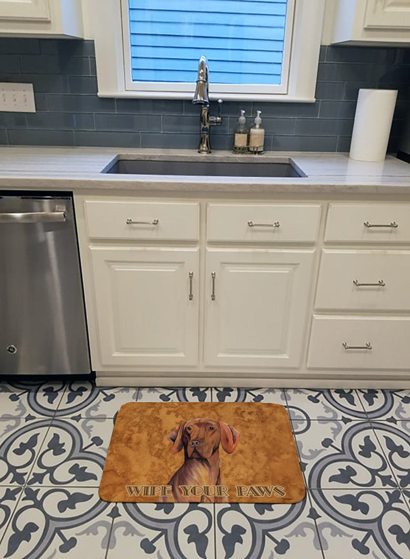 Vizsla Wipe your Paws Machine Washable Memory Foam Mat SC9132RUG