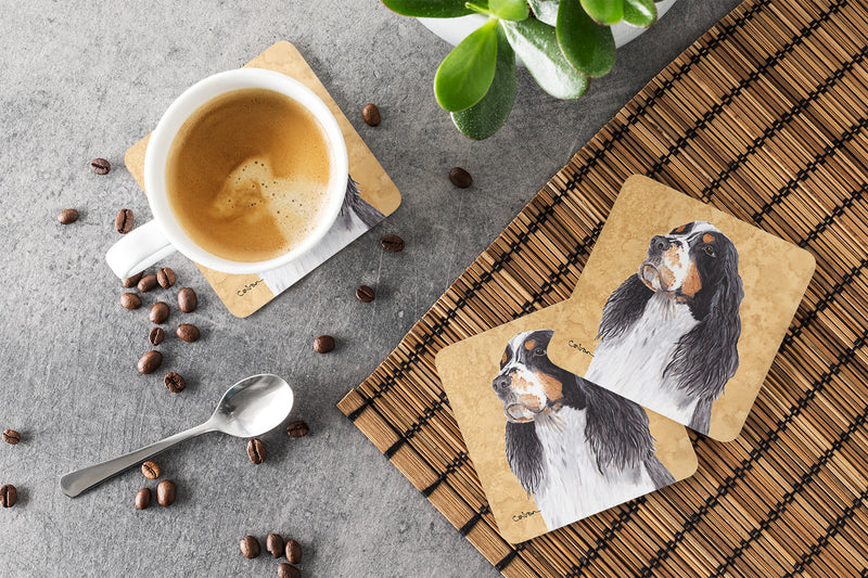 Set of 4 Springer Spaniel Foam Coasters