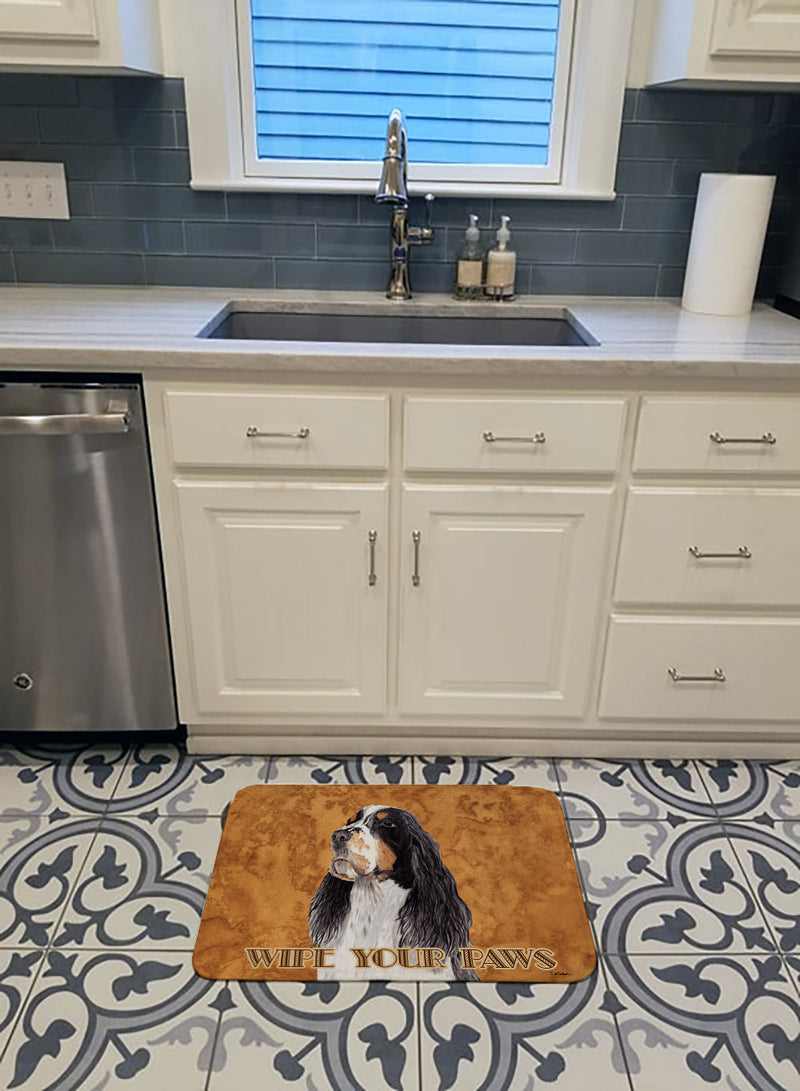 Springer Spaniel Wipe your Paws Machine Washable Memory Foam Mat SC9134RUG