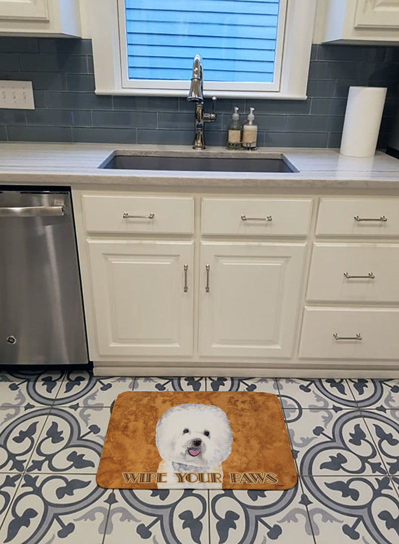 Bichon Frise Wipe your Paws Machine Washable Memory Foam Mat SC9135RUG