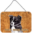 Border Collie Aluminium Metal Wall or Door Hanging Prints