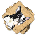 Boston Terrier Coasters - Set of 4 Lightweight Foam, Absorbent Drink Coasters