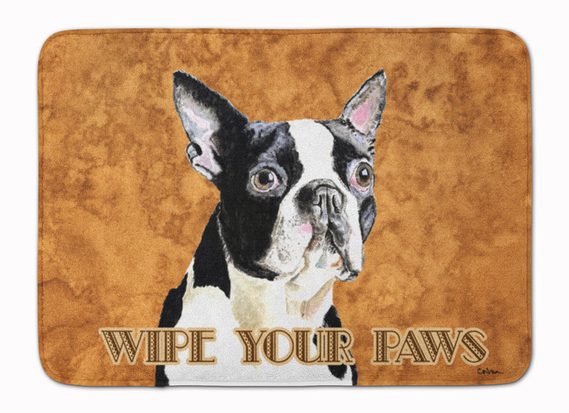 Boston Terrier Wipe your Paws Machine Washable Memory Foam Mat SC9140RUG