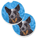 Blue Australian Cattle Dog Car Coasters – Set of 2 - Absorbent Stone with Fun & Functional Artwork SC9141BUCARC