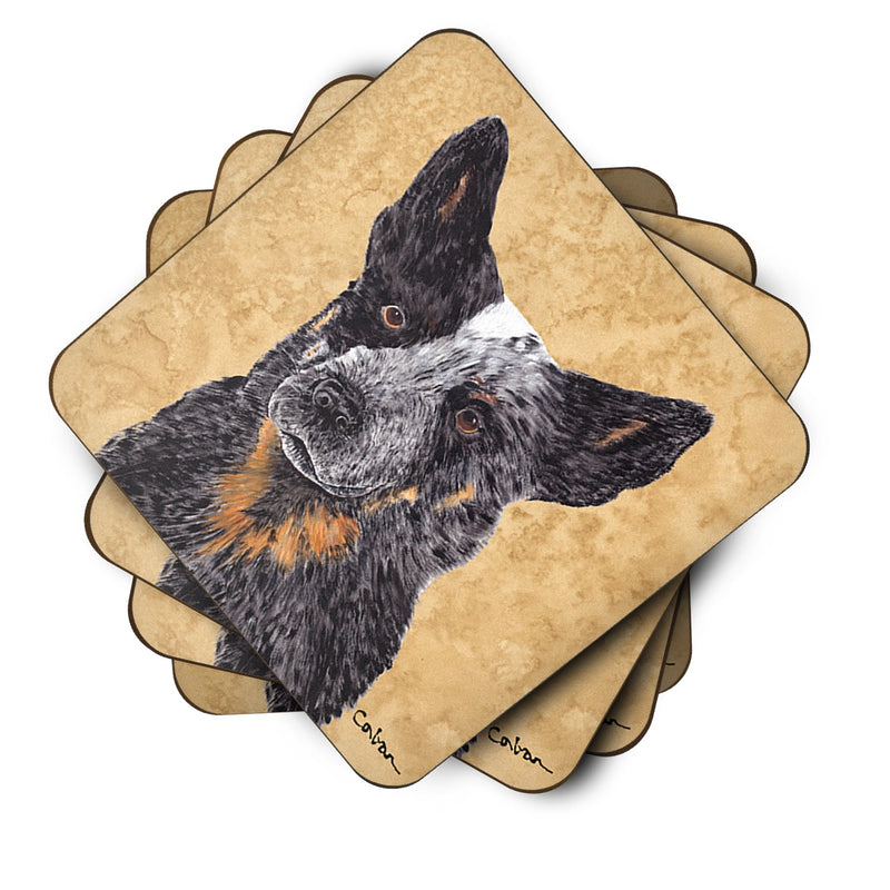 Set of 4 Australian Cattle Dog Foam Coasters