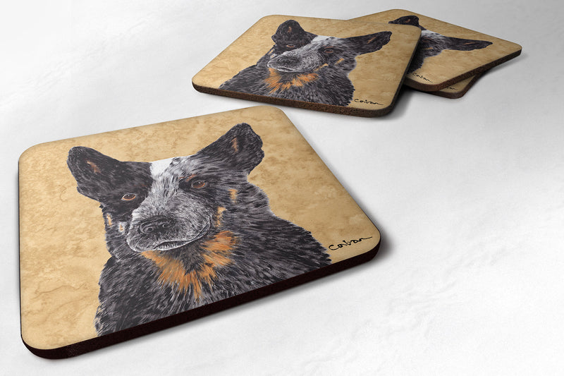 Set of 4 Australian Cattle Dog Foam Coasters