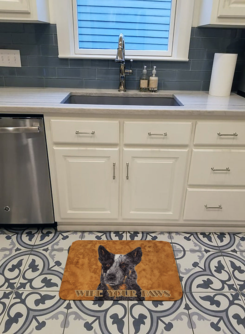 Australian Cattle Dog Wipe your Paws Machine Washable Memory Foam Mat SC9141RUG