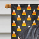 Doberman Natural Ears Candy Corn Halloween Portrait House Flag 28x40 Porch Sleeve Pole Decorative Outside Yard Banner Artwork Wall Hanging, Polyester