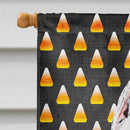 Pit Bull Candy Corn Halloween Portrait House Flag 28x40 Porch Sleeve Pole Decorative Outside Yard Banner Artwork Wall Hanging, Polyester