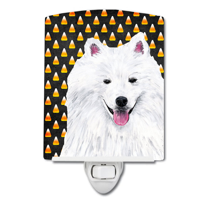 American Eskimo Candy Corn Halloween Portrait Ceramic Night Light SC9168CNL