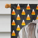 Weimaraner Candy Corn Halloween Portrait House Flag 28x40 Porch Sleeve Pole Decorative Outside Yard Banner Artwork Wall Hanging, Polyester