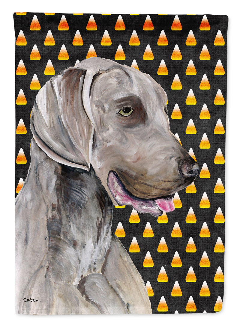 Weimaraner Candy Corn Halloween Portrait Flag Canvas House Size