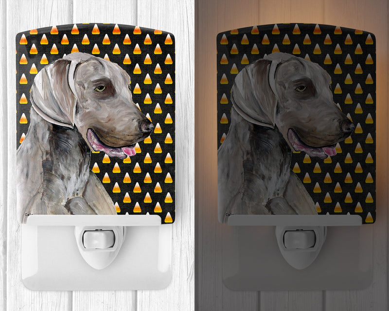 Weimaraner Candy Corn Halloween Portrait Ceramic Night Light SC9170CNL