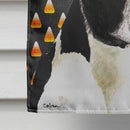 Boston Terrier Candy Corn Halloween Portrait House Flag 28x40 Porch Sleeve Pole Decorative Outside Yard Banner Artwork Wall Hanging, Polyester