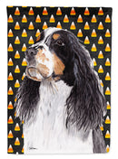 Springer Spaniel Candy Corn Halloween Portrait House Flag 28x40 Porch Sleeve Pole Decorative Outside Yard Banner Artwork Wall Hanging, Polyester