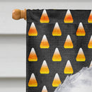 Bichon Frise Candy Corn Halloween Portrait House Flag 28x40 Porch Sleeve Pole Decorative Outside Yard Banner Artwork Wall Hanging, Polyester
