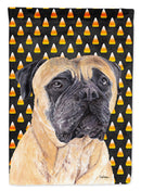 Mastiff Candy Corn Halloween Portrait House Flag 28x40 Porch Sleeve Pole Decorative Outside Yard Banner Artwork Wall Hanging, Polyester