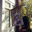 Scottish Terrier Candy Corn Halloween Portrait House Flag 28x40 Porch Sleeve Pole Decorative Outside Yard Banner Artwork Wall Hanging, Polyester