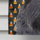 Scottish Terrier Candy Corn Halloween Portrait House Flag 28x40 Porch Sleeve Pole Decorative Outside Yard Banner Artwork Wall Hanging, Polyester
