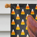 Basenji Candy Corn Halloween Portrait House Flag 28x40 Porch Sleeve Pole Decorative Outside Yard Banner Artwork Wall Hanging, Polyester