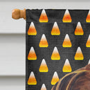 German Shorthaired Pointer Candy Corn Halloween Portrait House Flag 28x40 Porch Sleeve Pole Decorative Outside Yard Banner Artwork Wall Hanging, Polyester