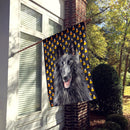 Belgian Sheepdog Candy Corn Halloween Portrait House Flag 28x40 Porch Sleeve Pole Decorative Outside Yard Banner Artwork Wall Hanging, Polyester
