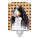 Springer Spaniel Fall Leaves Portrait Ceramic Night Light Compact, UL-Certified, Ideal for Bedroom, Bathroom, Nursery, Hallway, Kitchen, 6x4x3, Multicolor