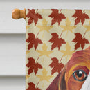 Beagle Fall Leaves Portrait House Flag 28x40 Porch Sleeve Pole Decorative Outside Yard Banner Artwork Wall Hanging, Polyester