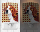 Beagle Fall Leaves Portrait Ceramic Night Light Compact, UL-Certified, Ideal for Bedroom, Bathroom, Nursery, Hallway, Kitchen, 6x4x3, Multicolor