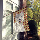 Westie Fall Leaves Portrait House Flag 28x40 Porch Sleeve Pole Decorative Outside Yard Banner Artwork Wall Hanging, Polyester
