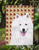 American Eskimo Fall Leaves Portrait Garden Flag – Decorative Outdoor Yard Flag