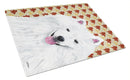 American Eskimo Fall Leaves Portrait Glass Cutting Boards – Durable, Decorative Kitchen Art Large