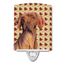 Vizsla Fall Leaves Portrait Ceramic Night Light Compact, UL-Certified, Ideal for Bedroom, Bathroom, Nursery, Hallway, Kitchen, 6x4x3, Multicolor
