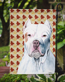Pit Bull Fall Leaves Portrait Garden Flag – Decorative Outdoor Yard Flag