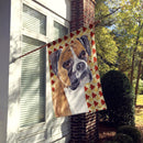 Boxer Fall Leaves Portrait House Flag 28x40 Porch Sleeve Pole Decorative Outside Yard Banner Artwork Wall Hanging, Polyester
