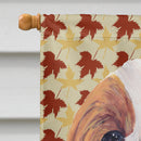 Cavalier Spaniel Fall Leaves Portrait House Flag 28x40 Porch Sleeve Pole Decorative Outside Yard Banner Artwork Wall Hanging, Polyester