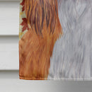 Cavalier Spaniel Fall Leaves Portrait House Flag 28x40 Porch Sleeve Pole Decorative Outside Yard Banner Artwork Wall Hanging, Polyester