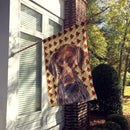 German Shorthaired Pointer Fall Leaves Portrait House Flag 28x40 Porch Sleeve Pole Decorative Outside Yard Banner Artwork Wall Hanging, Polyester