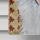Australian Shepherd Fall Leaves Portrait House Flag 28x40 Porch Sleeve Pole Decorative Outside Yard Banner Artwork Wall Hanging, Polyester