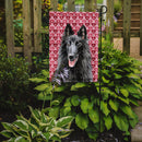 Belgian Sheepdog Hearts Love and Valentine's Day Portrait Garden Flag – Decorative Outdoor Yard Flag