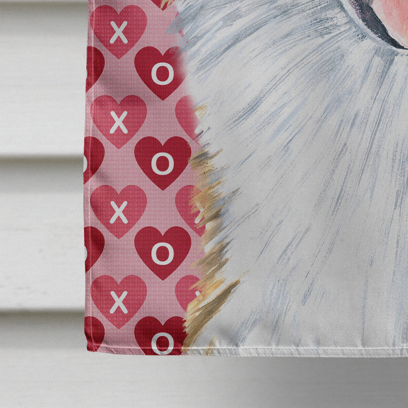 Australian Shepherd Hearts Love and Valentine's Day  Flag Canvas House Size