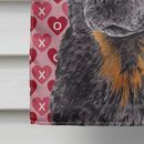 Australian Cattle Dog Hearts Love Valentine's Day House Flag 28x40 Porch Sleeve Pole Decorative Outside Yard Banner Artwork Wall Hanging, Polyester
