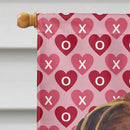 German Shorthaired Pointer Hearts Love  Valentine's Day  Flag Canvas House Size