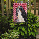 Cavalier Spaniel Hearts Love and Valentine's Day Portrait Garden Flag – Decorative Outdoor Yard Flag