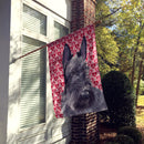 Scottish Terrier Hearts Love and Valentine's Day  Flag Canvas House Size
