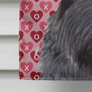 Scottish Terrier Hearts Love and Valentine's Day  Flag Canvas House Size